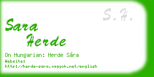 sara herde business card