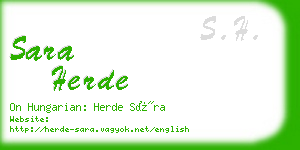 sara herde business card